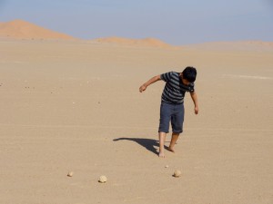 Playing "boules" with some geodes