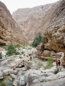 Hiking up the wadi