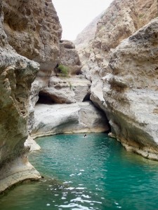 The tunnel entering the waterfall cave