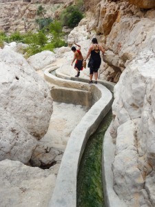 Walking along a falaj