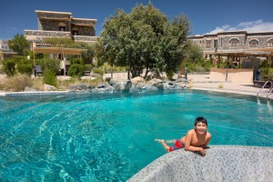 Ryo spends 15 seconds in the ice-cold pool for the photo!