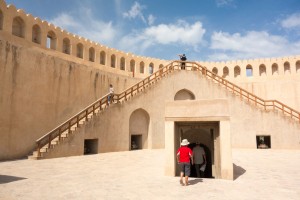 Ryo inside the drum tower of Nizwa Fort