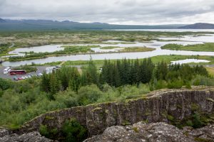 The rift between the Eurasian plate (foreground) and the North American plate (in the distance)