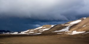 Stormy weather rolling in on the way back to the hut