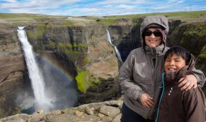 The magnificent Haifoss waterfall