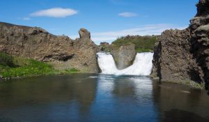 The Hjallparfoss waterfall