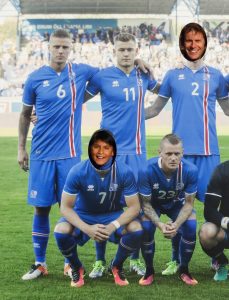 Two lesser-known members of the famous Icelandic football team