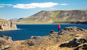 Looking out over Kaeifarvatn lake